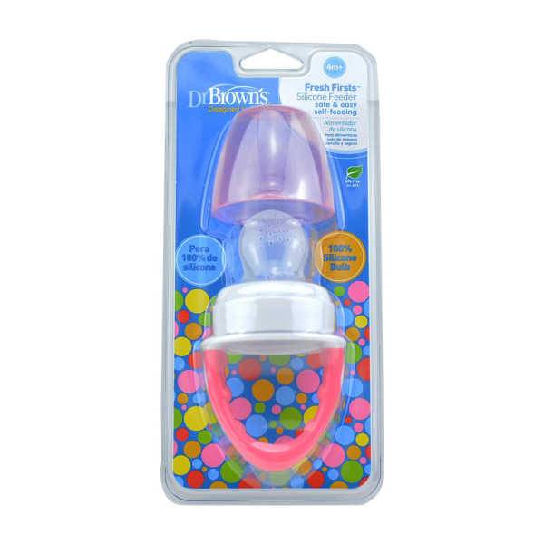 Dr Browns Alimentador Anti-Asfixia Silicone Rosa