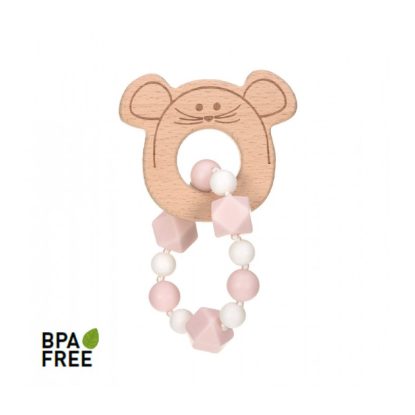 Lassig Mordedor Silicone Rosa 0-18 m