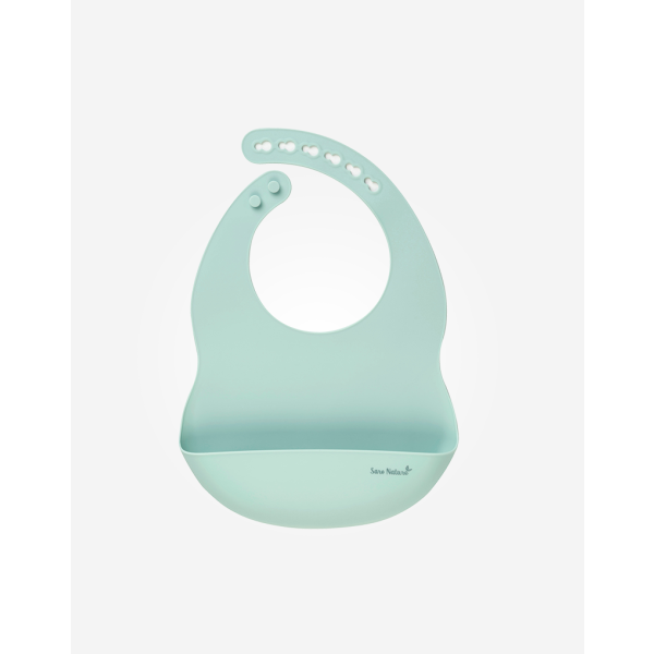 Saro Babete Silicone Liso Verde Menta 6m+