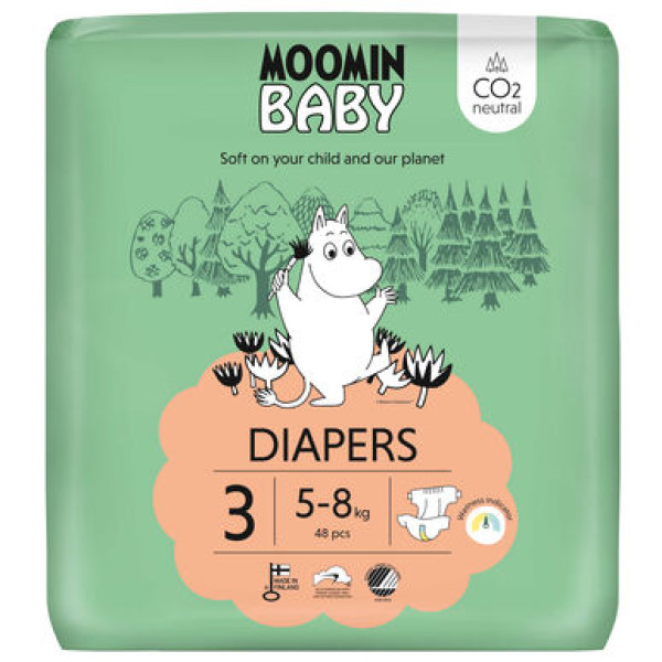 Moomin Baby Fralda T3 5-8Kg X 48 Unidades