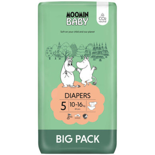 Moomin Baby Fralda T5 10-16Kg X 60