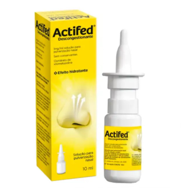 Actifed Descongestionante 1Mg/Ml 10ml Solução Pulvirização Nasal