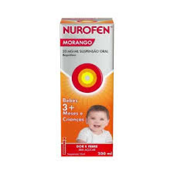 Nurofen Morango, 20 mg/mL-200 mL x 1 susp oral mL