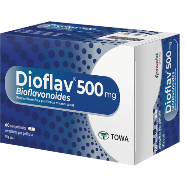 Dioflav , 500 mg Blister 60 Unidade(s) Comp revest pelic, 500 mg x 60 comp rev