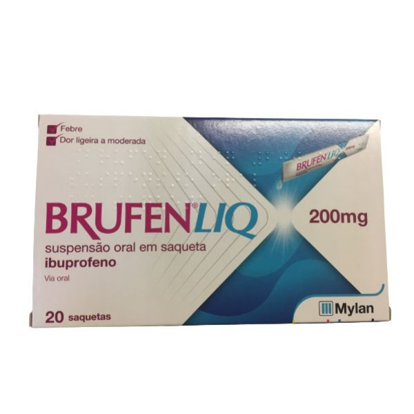 Brufen Liq , 200 mg/10 ml 20 Saqueta 10 ml Susp oral
