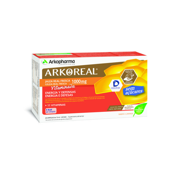 ARKOREAL Geleia Vitaminas Laranja sem Açucar 20amp