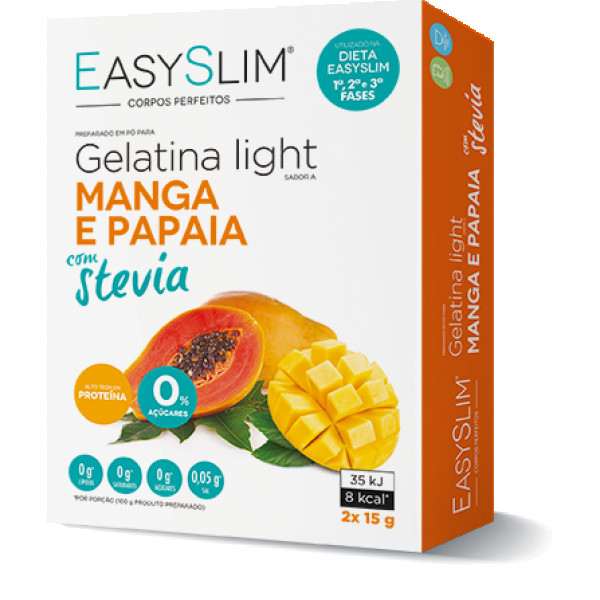 Easyslim Gelatina Light Manga / Papaia Stevia x 2 Saquetas pó sol oral 