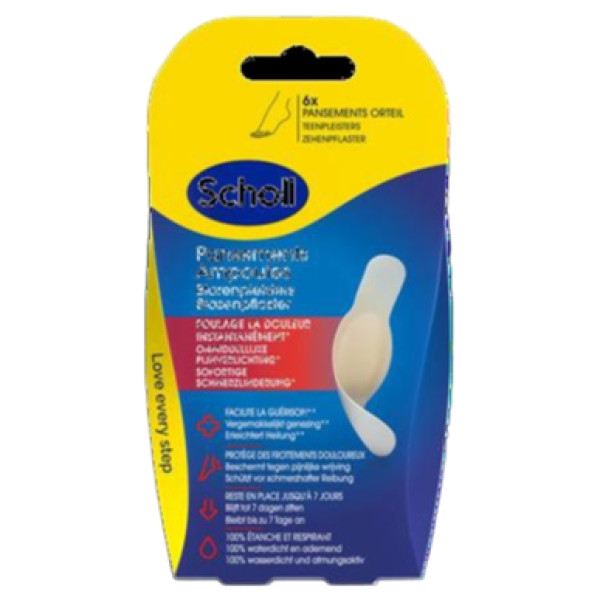 Scholl Penso Bolhas Dedos 6 Unidades