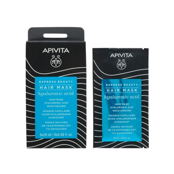 Apivita Máscara Hidratante Todo o Tipo de Cabelo Ácido Hialurónico e Aloe 20ml
