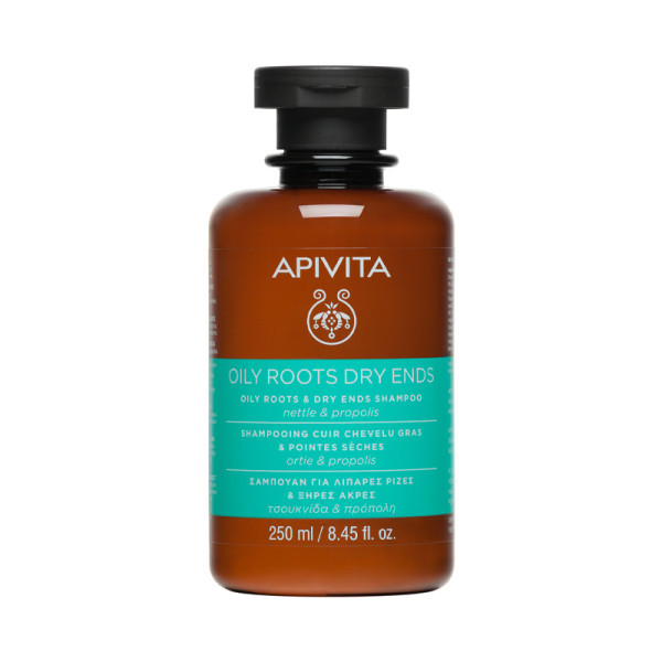 Apivita Holistic Hair Care Nettle & Propolis Shampoo Couro Cabeludo Oleoso e Pontas Secas 250ml