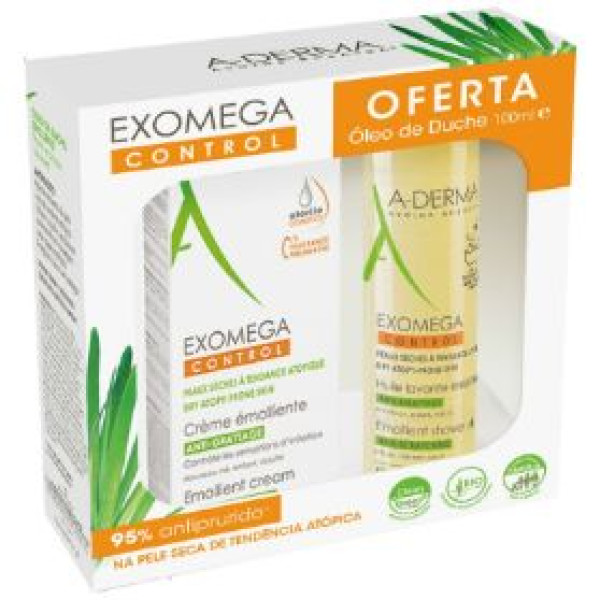 Aderma Exomega Control Creme Emoliente Rosto 50ml + Oferta Óleo Duche 100ml