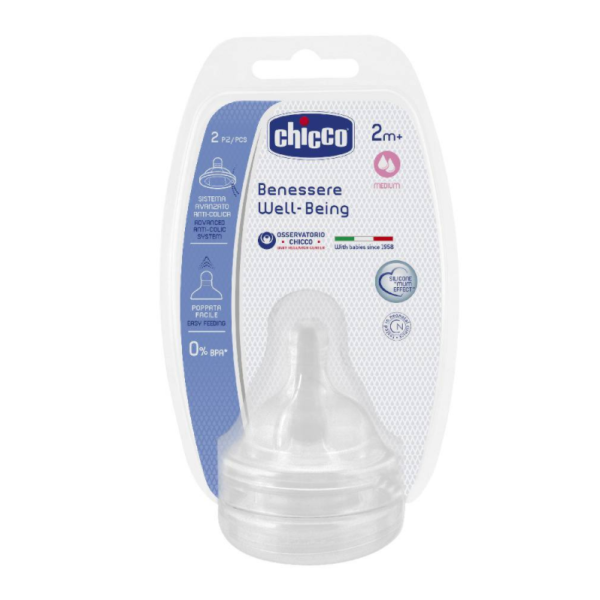 Chico Tetina Silicone 2m+ <mark>F</mark>luxo Regulável x 2