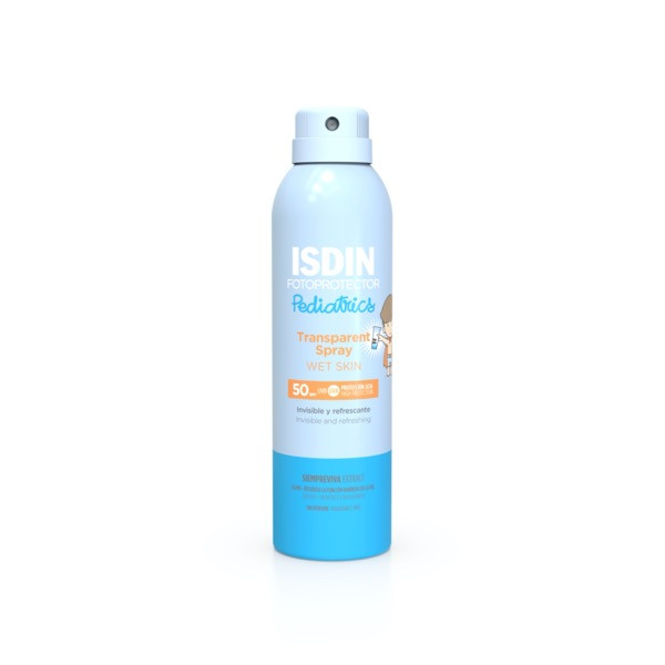 <mark>F</mark>otoprotetor Isdin Pediátrico Transparente Spray Wet Skin50 250Ml