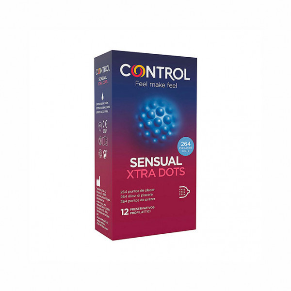 Control Sensual Xtra Dots Preservativos X12