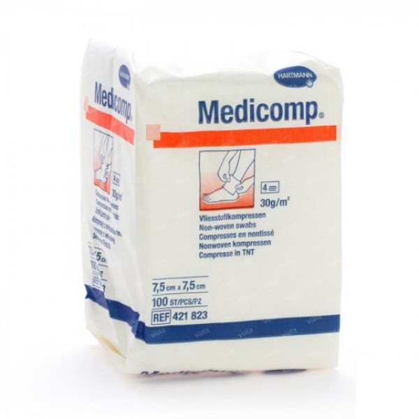 Medicomp Compressas 7,5x7,5 Cm X 100 compressas