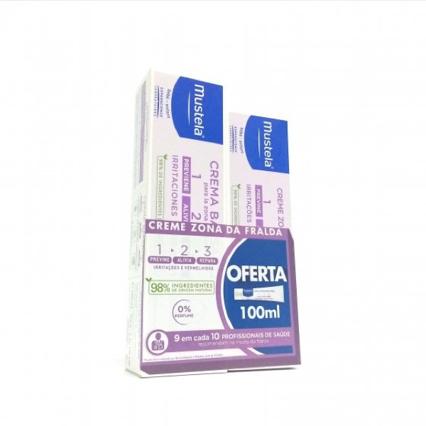 Mustela Bebé Creme Zona <mark>F</mark>ralda 123 150 ml com Oferta de 2ª Embalagem 100 ml