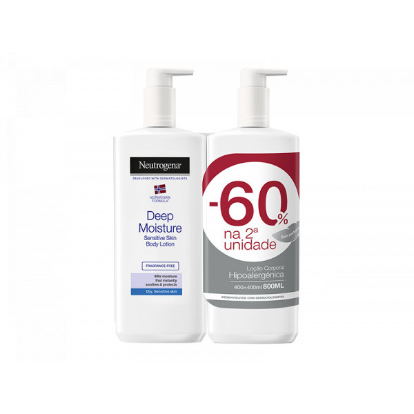 Neutrogena Hidratação Profunda Loção Corporal Hipoalergénica 2x400ml