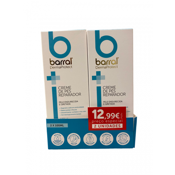 Barral Derma Protec Creme Pés Reparador 100ml x 2 Preço Especial