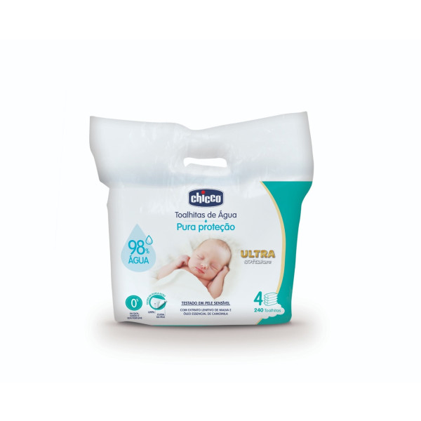 Chicco Toalhitas Agua Ultra Pack X4