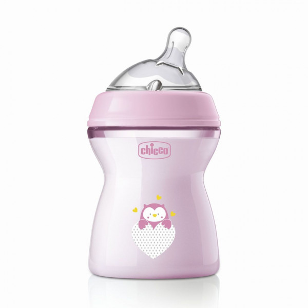 Chicco Biberão Natural Feeling Rosa 2m+ 250 ml