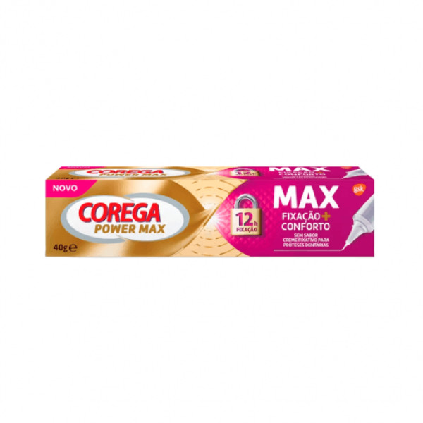Corega Power Max Creme Fixador Conforto Prótese Dent 40g