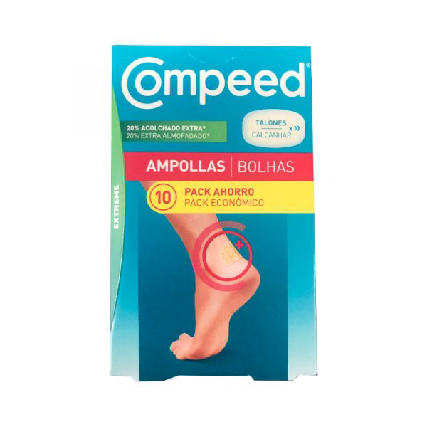 Compeed Pensos Para Bolhas Extreme Calcanhar 10 Unidades Formato Económico