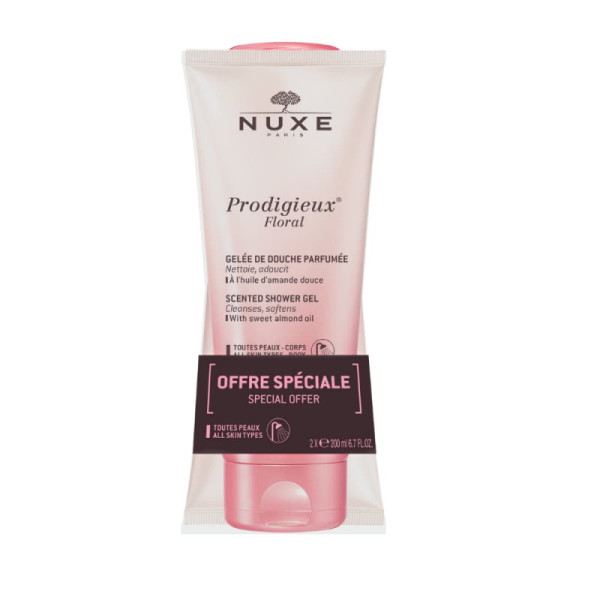 Nuxe Prodigieux <mark>F</mark>loral Duo Gel de duche perfumado 2 x 200 ml com Oferta especial