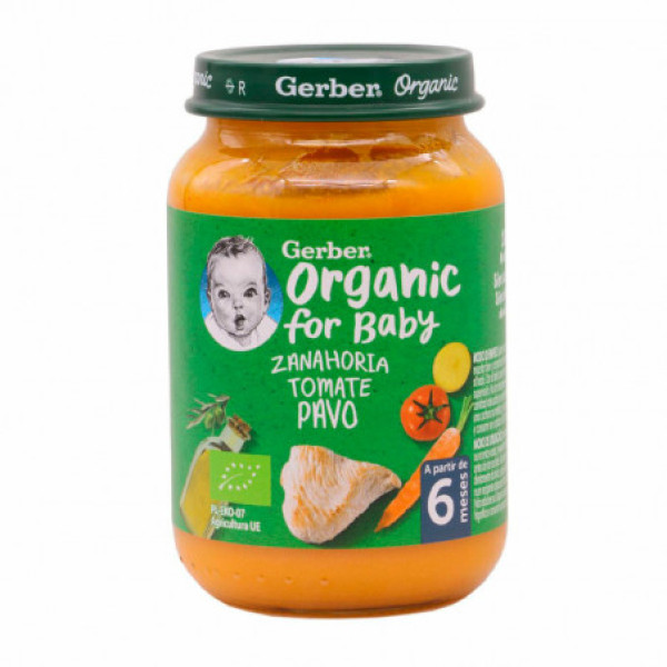 Gerber Bio Cenoura/Tomate/Peru 190G 6M+