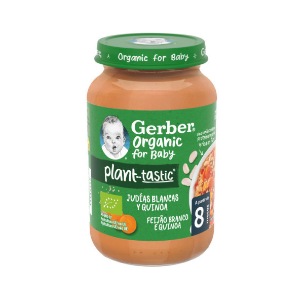Gerber Organic Boião <mark>F</mark>eijão Branco e Quinoa +8M 190g