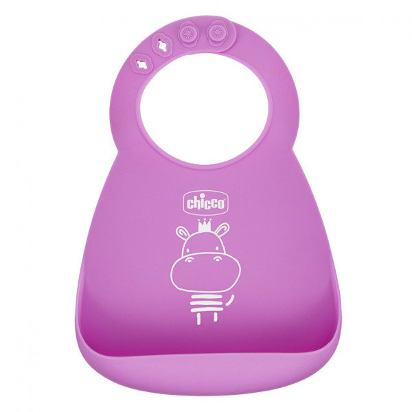 Chicco Babete Silicone Rosa 6M+