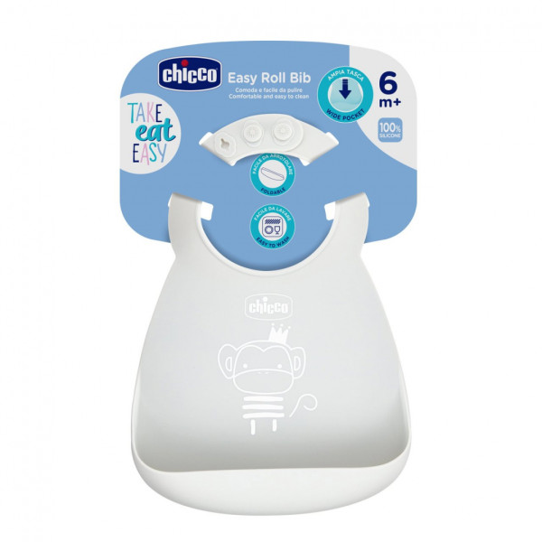 Chicco Babete Silicone Cinza 6M+