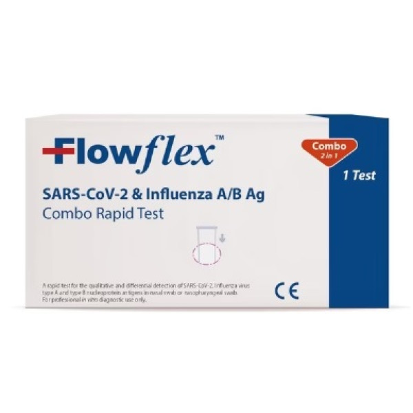 <mark>F</mark>lowflex Test Sars-Cov-2 + Influenz A e B 1 Unidade