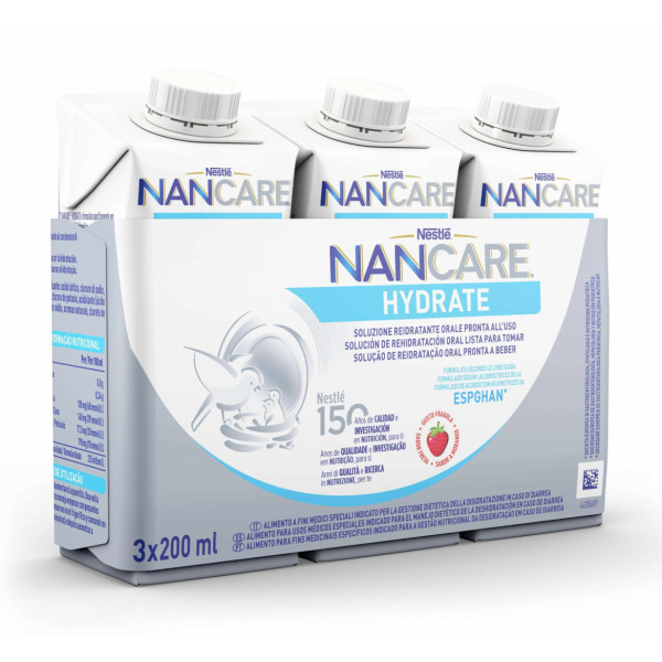 Nancare Hydrate Solição Rehidratante Oral 200ml X 3