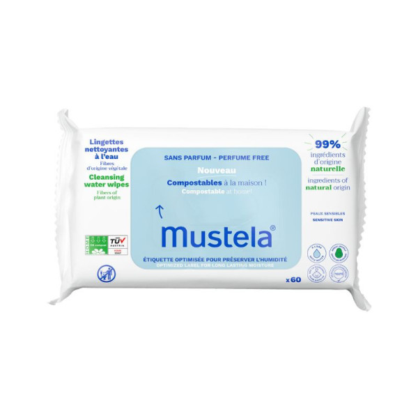 <mark>Mustela</mark> Bebé Toalhetes de Limpeza Sem Perfume x 60