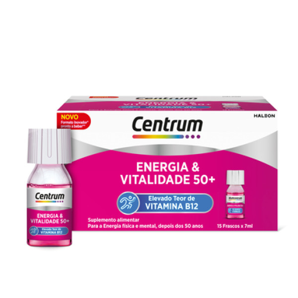 Centrum Energia e Vitalidade 50+ Sabor Framboesa 15x7ml