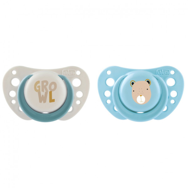 Chicco Chupeta Physio <mark>F</mark>orma  Air Azul/ Beige 2-6m X2