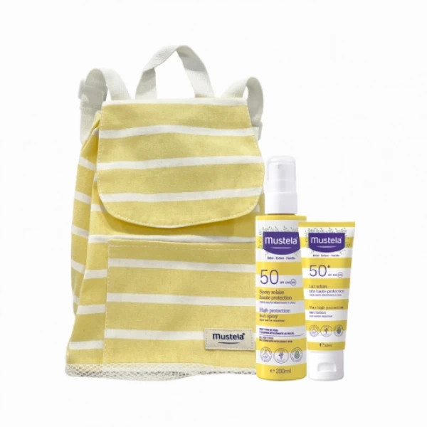 Mustela Solar Spray Spf50 200ml + Leite 40ml + Oferta Mochila