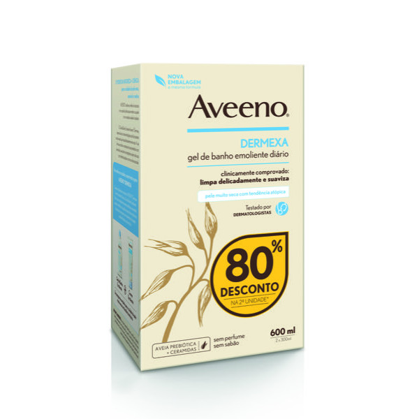 Aveeno Dermexa Gel de Banho Emoliente 2x300ml