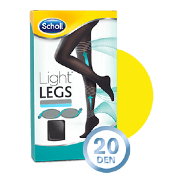 Scholl Light Legs Coll Comp 20den S Preto