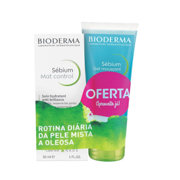 Bioderma Sébium MAT Creme Matificante 30 ml + Gel Moussant 100 ml