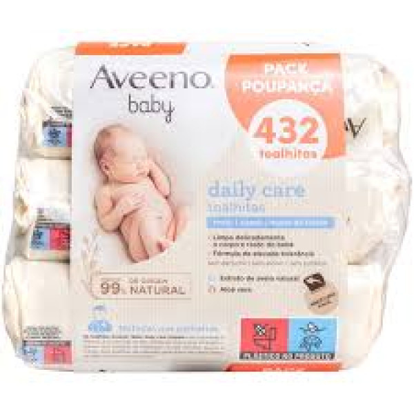 Aveeno Baby Toalhitas Limpeza X72 X6 Pack Poupança