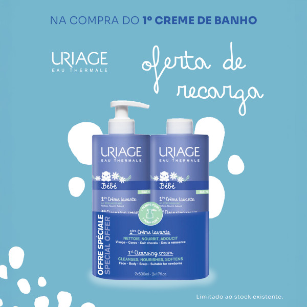 Uriage Bebe 1ºCreme Lavante + Eco Pack 500X2