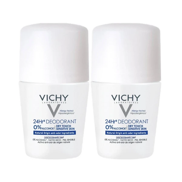 Vichy Deo Roll On Toque Seco 24H 50Ml -50% 2ª Unidade