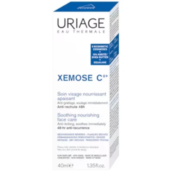 Uriage Xemose C8 Creme Rosto Pele Atópica 40Ml