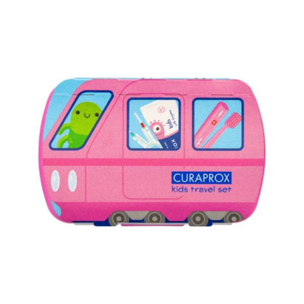 Curaprox Kids Kit Viagem Rosa