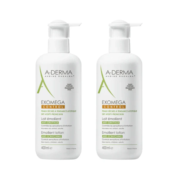 A-Derma  Exomega Control Leite Emoliente 400mlx2