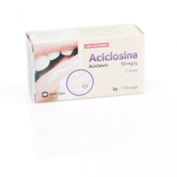 Aciclosina, 50 mg/g-2 g x 1 creme bisnaga