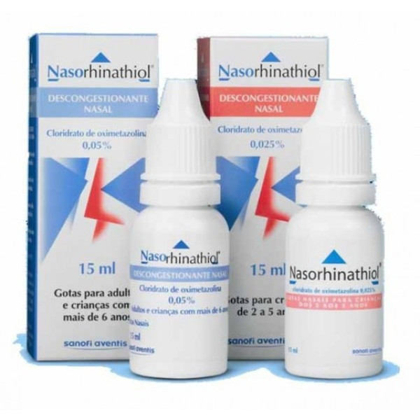 Nasorhinathiol, 0,5 mg/mL-15 mL x 1 sol nasal conta-gotas