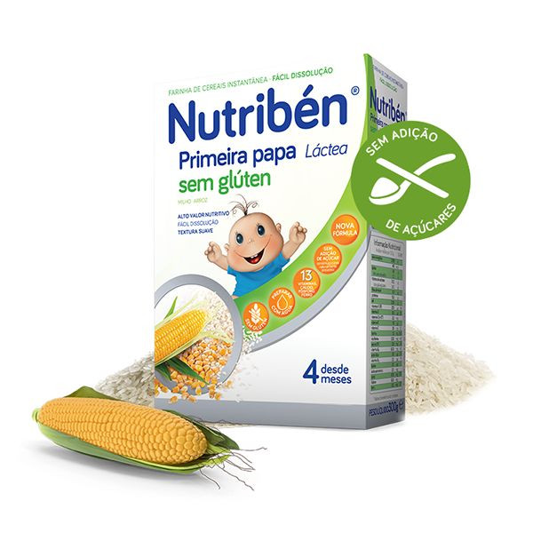 Nutribén Farinha Primeira Papa sem Glúten Láctea 250g