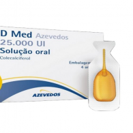 D Med Azevedos, 25000 UI/1 mL x 4 sol oral ampolas